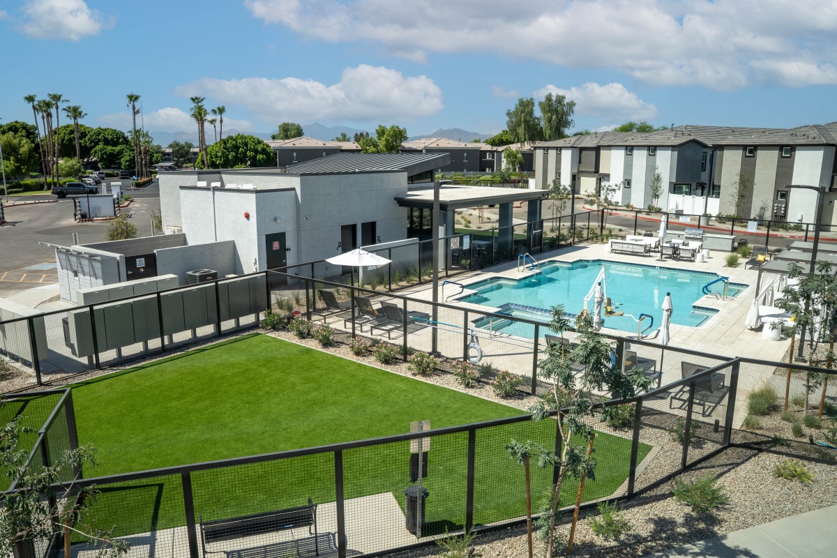 Landscaped dog park and walking loop