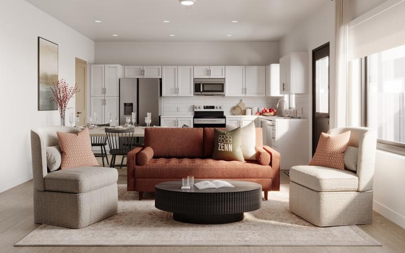Open living room at Zenn Skyview