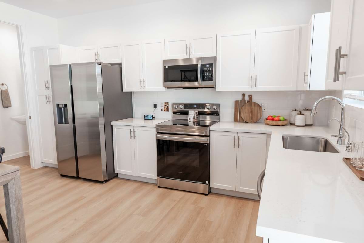 Kitchen with premium stainless-steel appliances