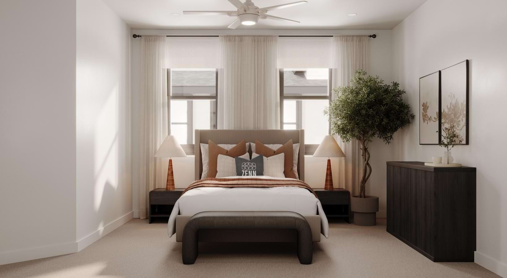 Bedroom with a large bed