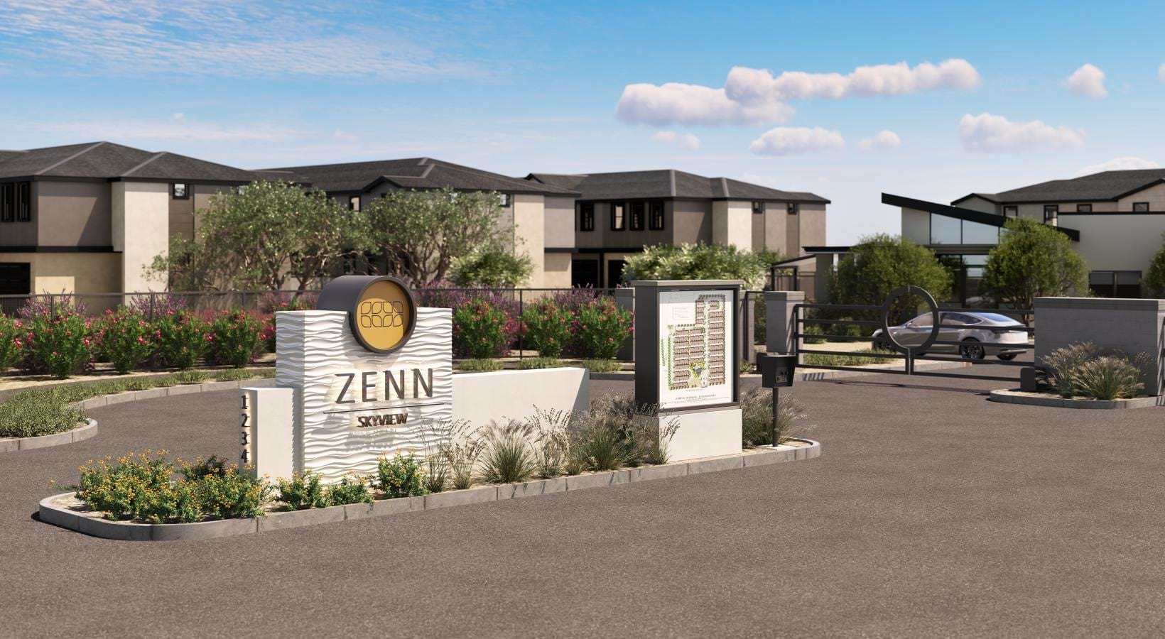 Zenn Skyview monument sign