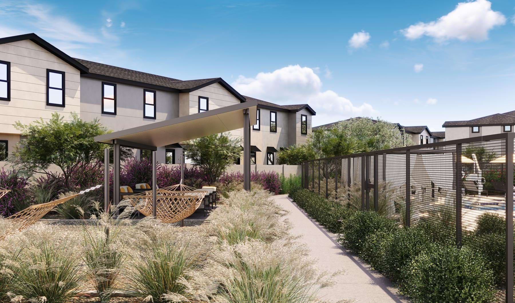Townhome with private fenced yard