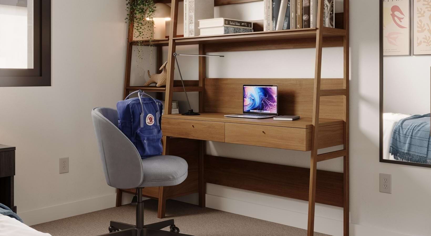 Comfortable bedroom seating area